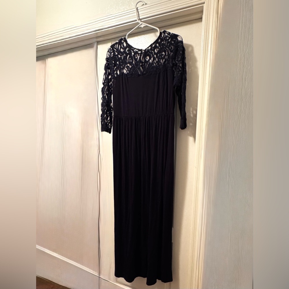 Chic Soul Looking Elegant Maxi Dress, Navy 1X - worn once EUC - Picture 2 of 10